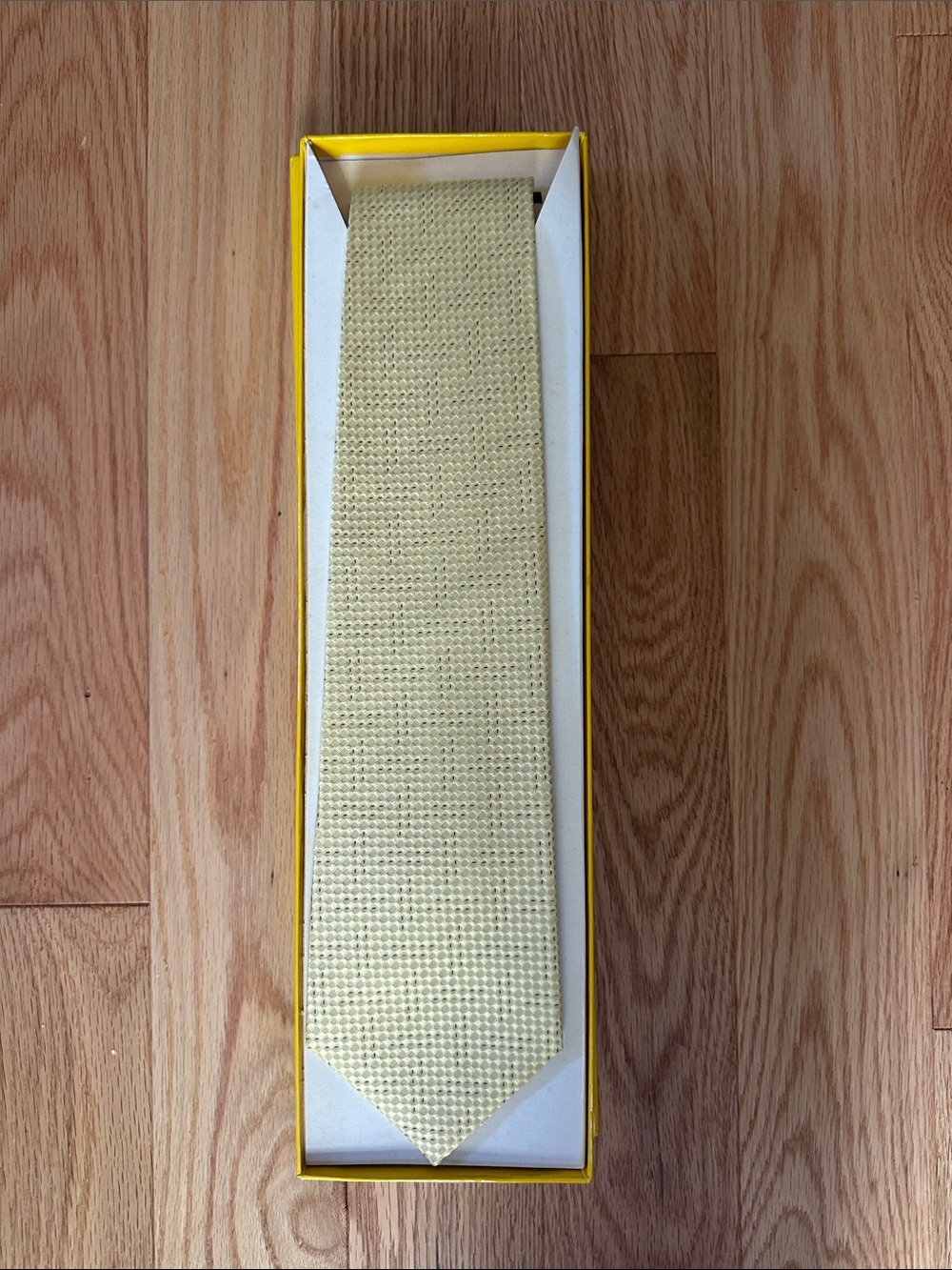 Classic Cream Woven Necktie - Men's Accessory